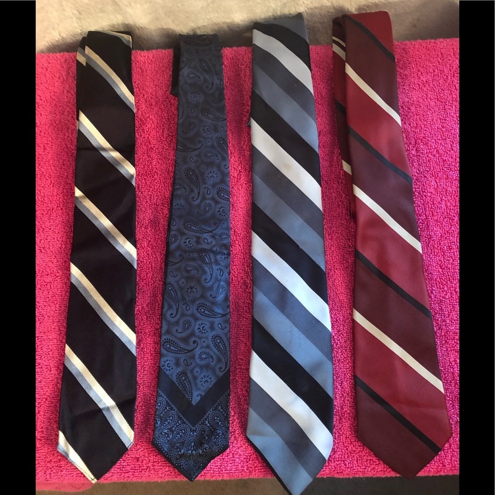Four Gently Used Vintage THE MANHATTAN Ties.